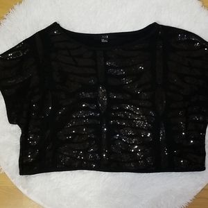 🖤Black Sequin Crop Top🖤